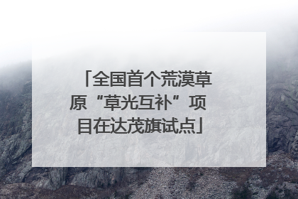 全国首个荒漠草原“草光互补”项目在达茂旗试点