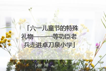 六一儿童节的特殊礼物——一等功臣老兵走进卓刀泉小学