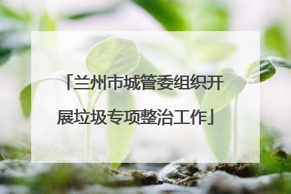 兰州市城管委组织开展垃圾专项整治工作