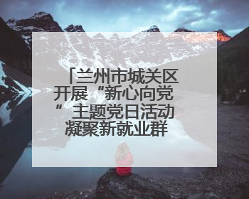 兰州市城关区开展“新心向党”主题党日活动 凝聚新就业群体奋进力量