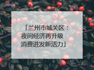 兰州市城关区：夜间经济再升级 消费迸发新活力