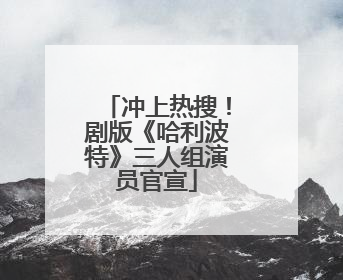 冲上热搜！剧版《哈利波特》三人组演员官宣