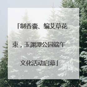 制香囊、编艾草花束，玉渊潭公园端午文化活动启幕