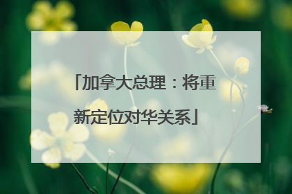 加拿大总理：将重新定位对华关系