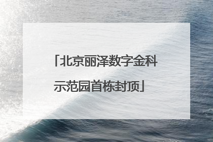 北京丽泽数字金科示范园首栋封顶