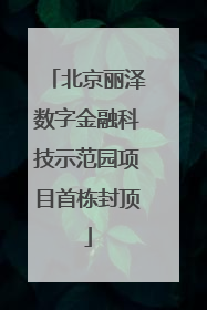 北京丽泽数字金融科技示范园项目首栋封顶