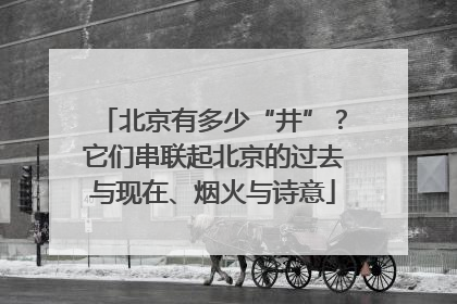 北京有多少“井”？它们串联起北京的过去与现在、烟火与诗意