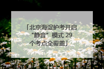 北京海淀护考开启“静音”模式 29个考点全覆盖