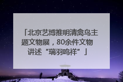 北京艺博推明清禽鸟主题文物展，80余件文物讲述“瑞羽鸣祥”
