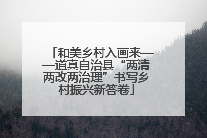 和美乡村入画来——道真自治县“两清两改两治理”书写乡村振兴新答卷