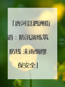 唐河县泗洲街道:防汛演练筑防线 未雨绸缪保安全