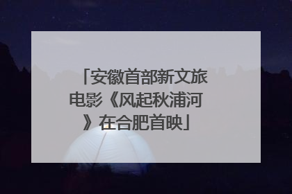 安徽首部新文旅电影《风起秋浦河》在合肥首映