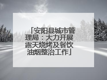 安阳县城市管理局：大力开展露天烧烤及餐饮油烟整治工作