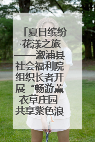 夏日缤纷·花漾之旅——溆浦县社会福利院组织长者开展“畅游薰衣草庄园 共享紫色浪漫”户外活动
