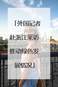 外国记者赴浙江采访推动绿色发展情况