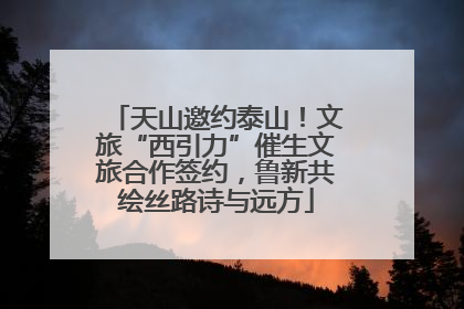 天山邀约泰山！文旅“西引力”催生文旅合作签约，鲁新共绘丝路诗与远方