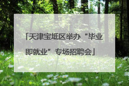 天津宝坻区举办“毕业即就业”专场招聘会