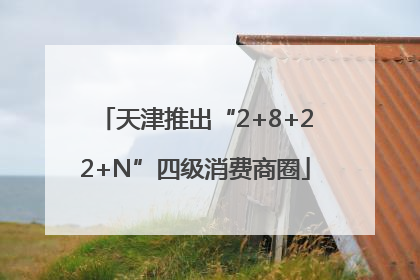 天津推出“2+8+22+N”四级消费商圈