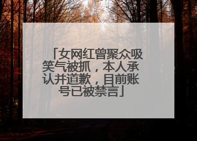 女网红曾聚众吸笑气被抓，本人承认并道歉，目前账号已被禁言