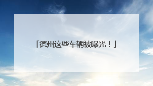德州这些车辆被曝光！