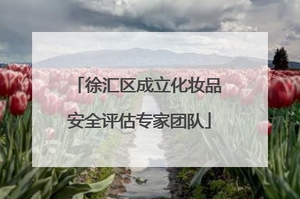 徐汇区成立化妆品安全评估专家团队