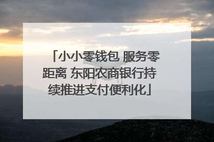 小小零钱包 服务零距离 东阳农商银行持续推进支付便利化