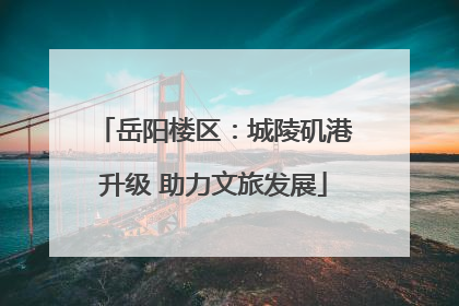 岳阳楼区：城陵矶港升级 助力文旅发展