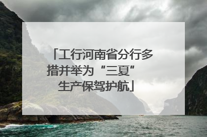 工行河南省分行多措并举为“三夏” 生产保驾护航