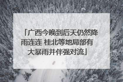 广西今晚到后天仍然降雨连连 桂北等地局部有大暴雨并伴强对流