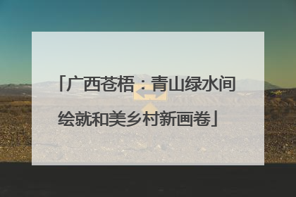 广西苍梧：青山绿水间绘就和美乡村新画卷