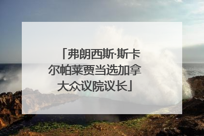 弗朗西斯·斯卡尔帕莱贾当选加拿大众议院议长
