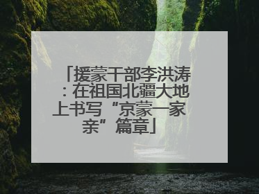 援蒙干部李洪涛：在祖国北疆大地上书写“京蒙一家亲”篇章