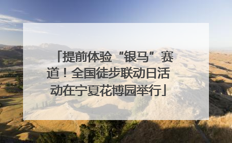 提前体验“银马”赛道！全国徒步联动日活动在宁夏花博园举行