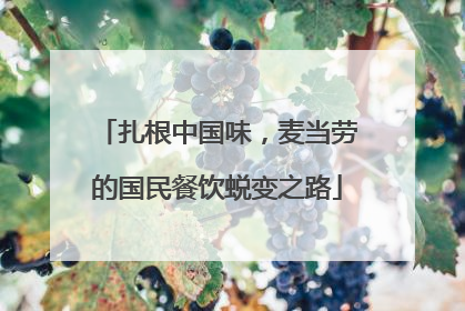 扎根中国味，麦当劳的国民餐饮蜕变之路