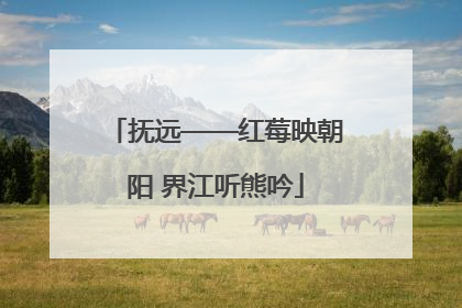 抚远——红莓映朝阳 界江听熊吟