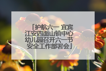 护航六一 宜宾江安四面山镇中心幼儿园召开六一节安全工作部署会