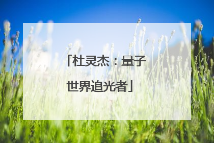 杜灵杰：量子世界追光者
