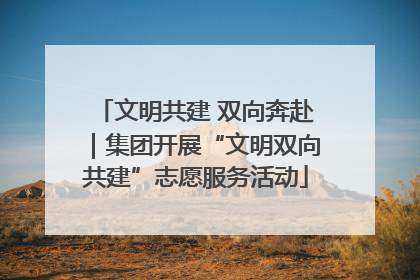 文明共建 双向奔赴｜集团开展“文明双向共建”志愿服务活动