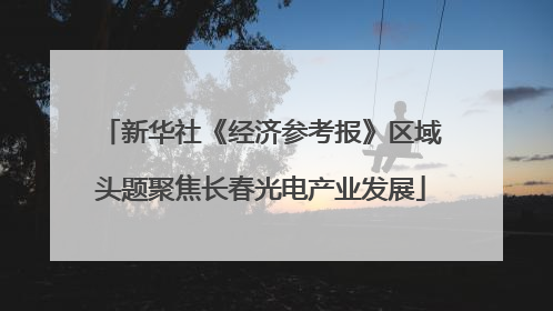 新华社《经济参考报》区域头题聚焦长春光电产业发展