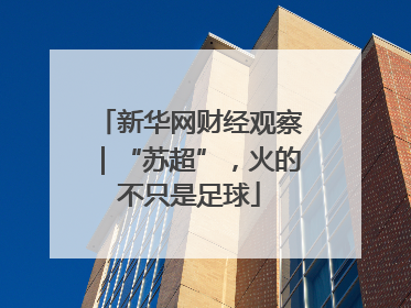 新华网财经观察｜“苏超”，火的不只是足球
