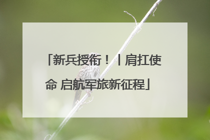 新兵授衔！丨肩扛使命 启航军旅新征程