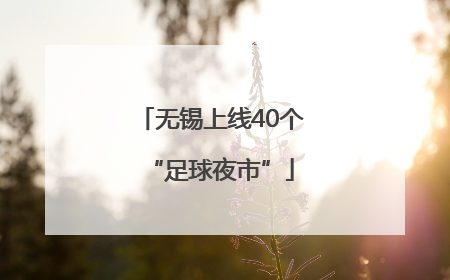 无锡上线40个“足球夜市”
