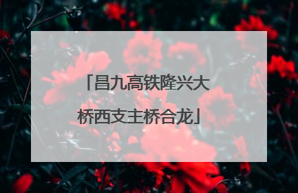 昌九高铁隆兴大桥西支主桥合龙