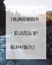 株洲荷塘税务：联动普法 护航乡村振兴