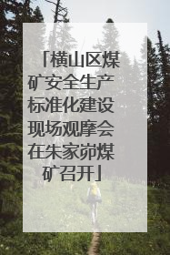 横山区煤矿安全生产标准化建设现场观摩会在朱家峁煤矿召开