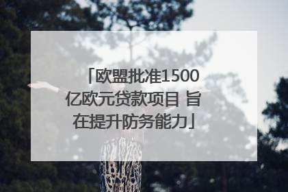 欧盟批准1500亿欧元贷款项目 旨在提升防务能力