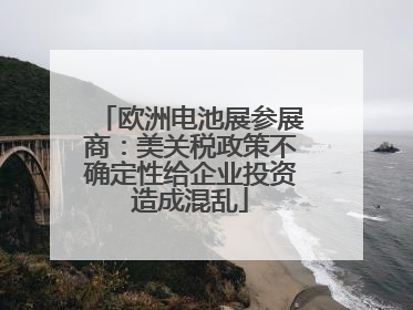 欧洲电池展参展商：美关税政策不确定性给企业投资造成混乱