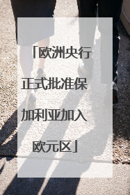 欧洲央行正式批准保加利亚加入欧元区