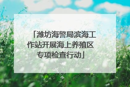 潍坊海警局滨海工作站开展海上养殖区专项检查行动