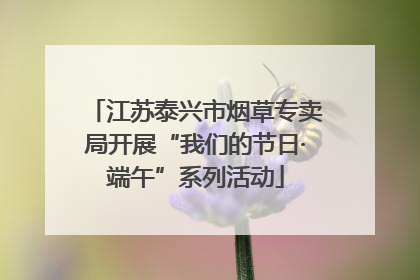 江苏泰兴市烟草专卖局开展“我们的节日·端午”系列活动